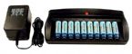 CH-V6988 10 Channels Smart Charger + 10 pcs AA 2300mAh NiMH 